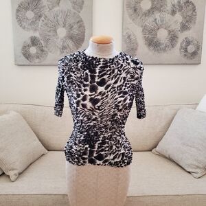 Cache 90’s Vintage Y2K Popcorn Bubble 3/4 Sleeve Shirt - One Size